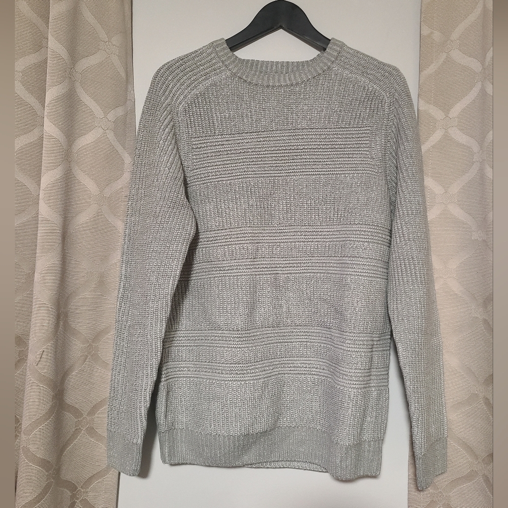 Produkt Gray Textured Knit Sweater Mens Size Large